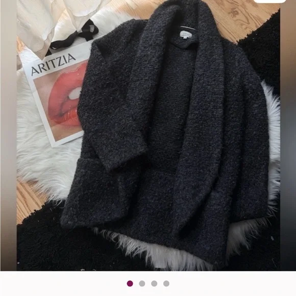 Aritzia Wilfred | Wool Blend Sweater Coat | Size S - Picture 3 of 8